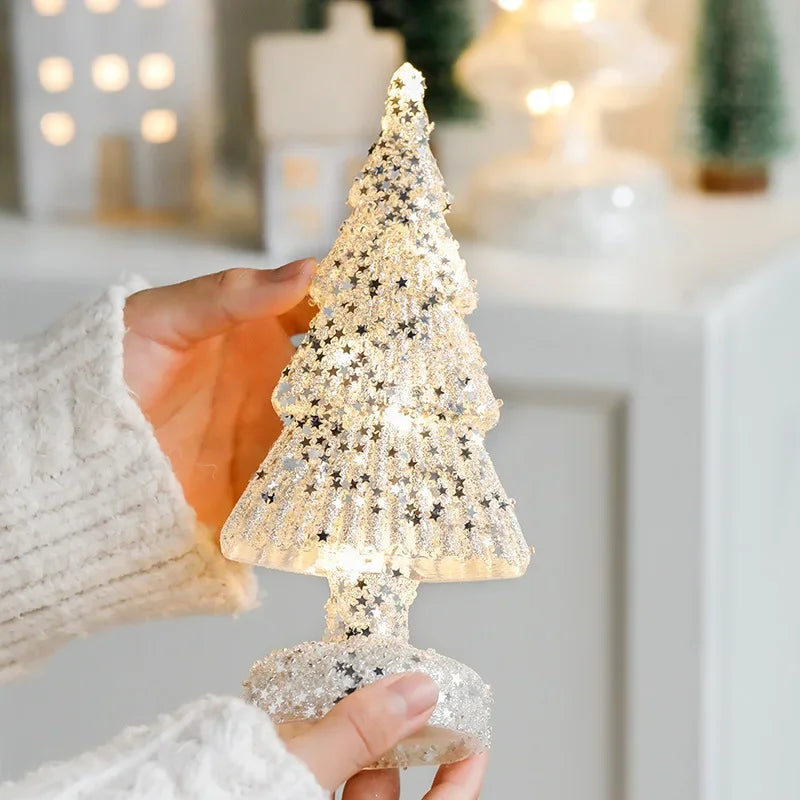 Glowing Glass Christmas Tree Ornaments