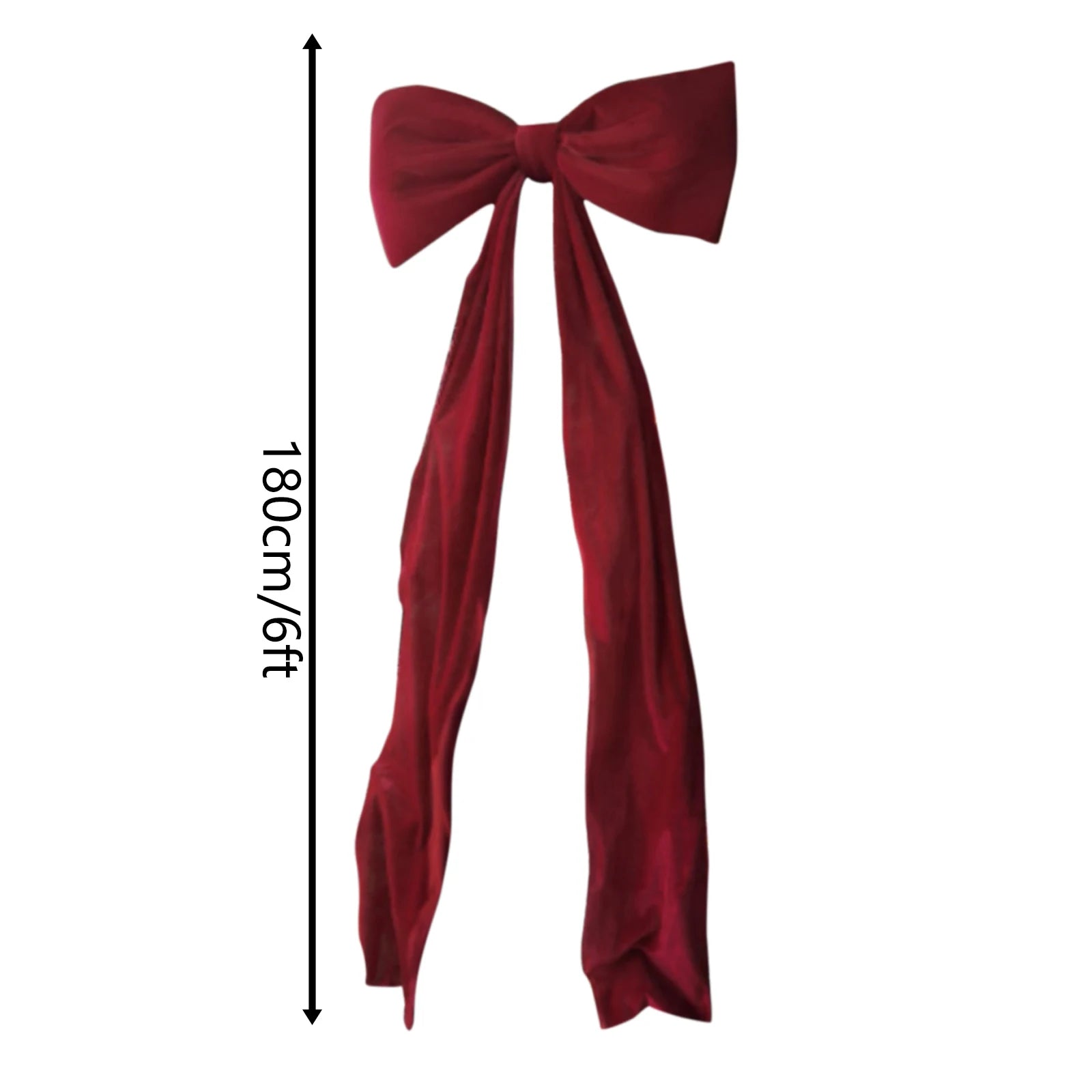 Giant Velvet Bow Burgundy Style Large Size Festive Holiday Christmas Tree Ornament Accessory