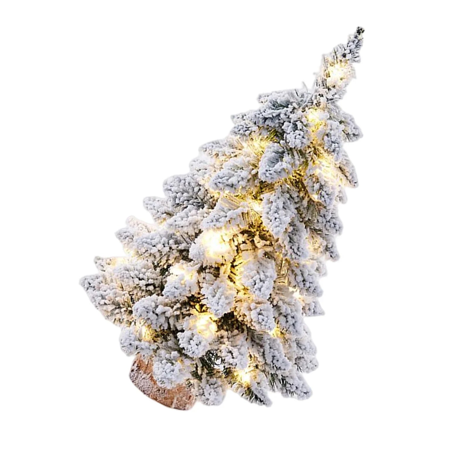 45cm Mini Christmas Tree with Snowflakes Flocked Tabletop Decor