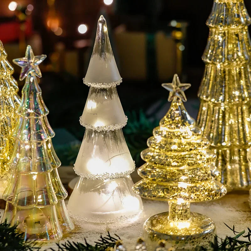 Glowing Glass Christmas Tree Ornaments