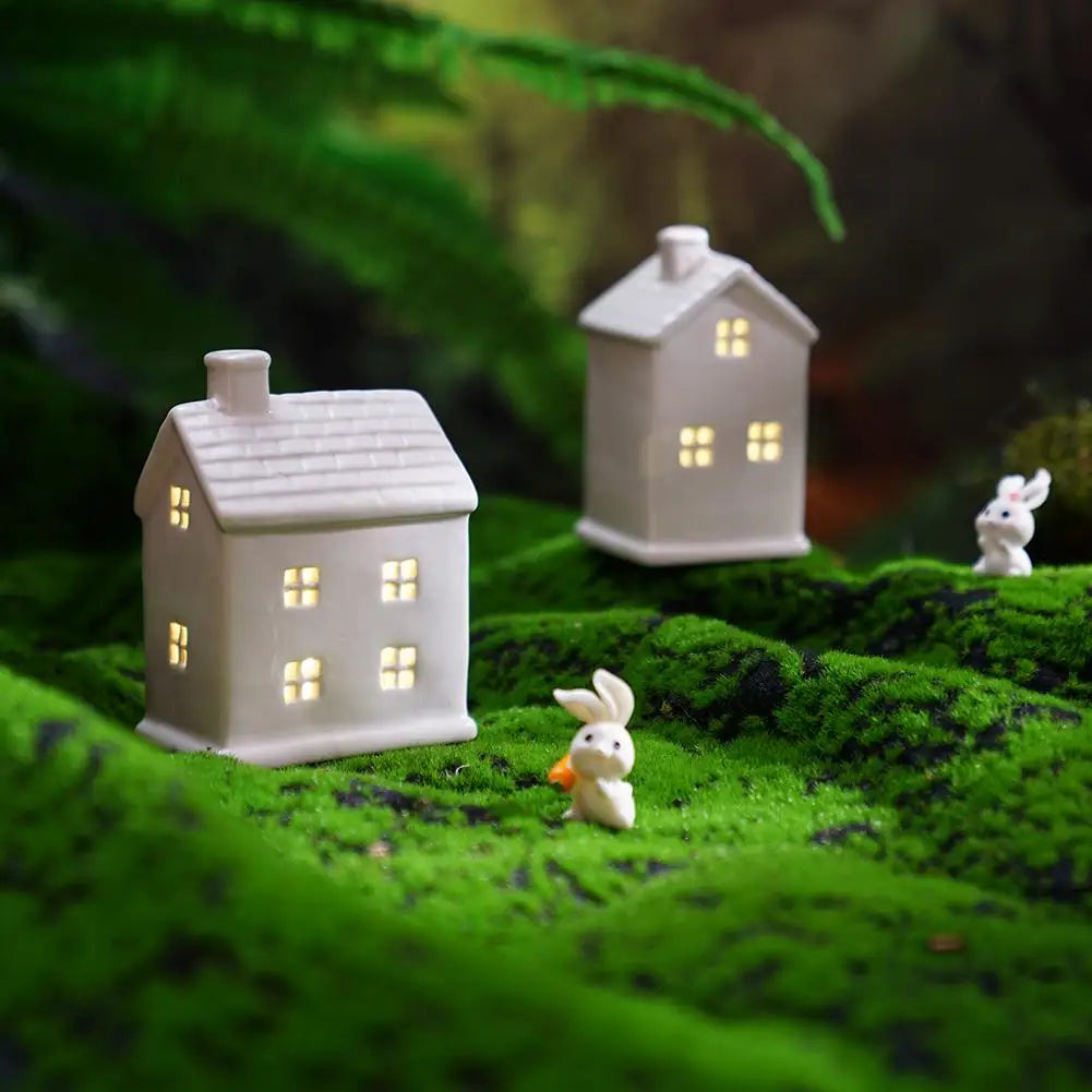 Christmas Tree House Ceramic Ornament