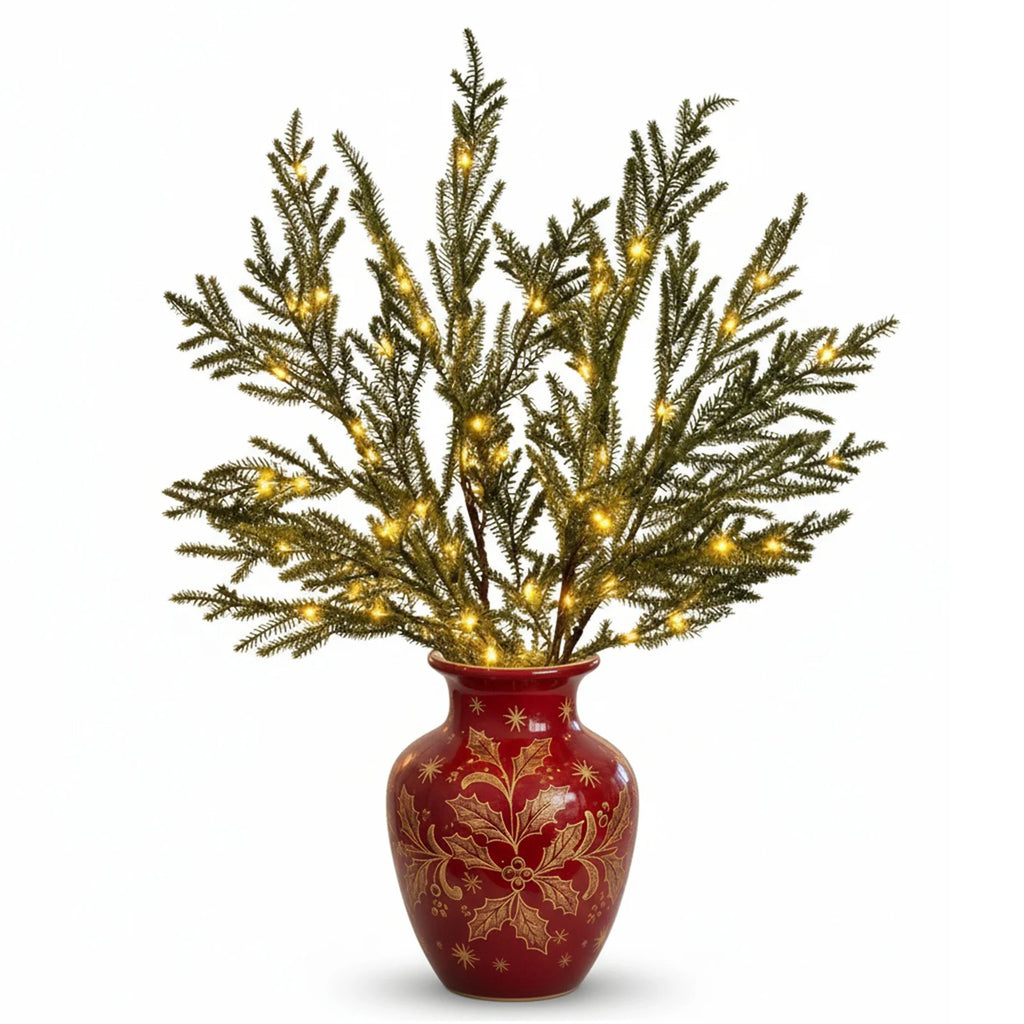 Lighted Norfolk Pine Branches