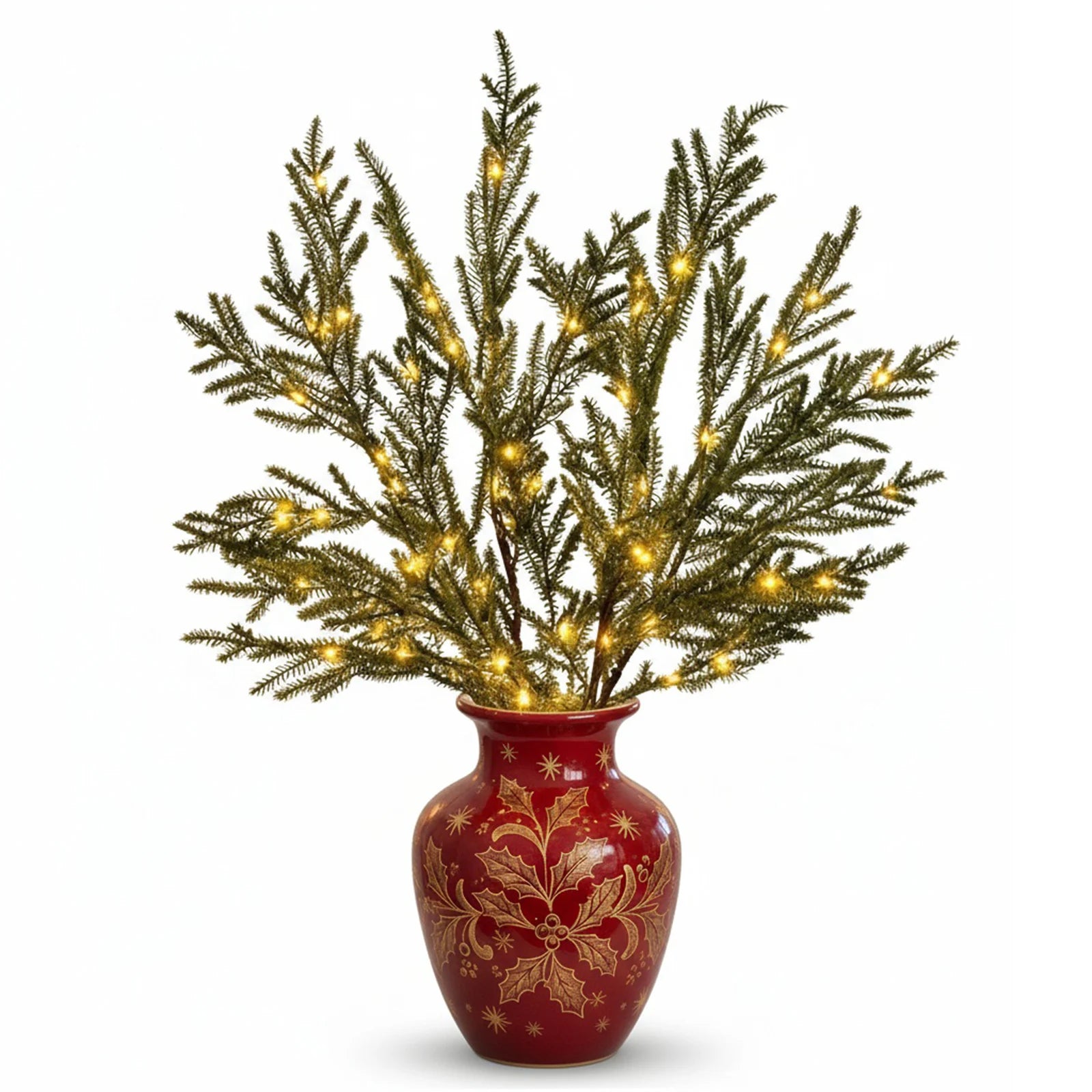 Lighted Norfolk Pine Branches